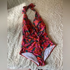 ModCloth Vibrant Cherry One-Piece Bathing Suit (Brand New)